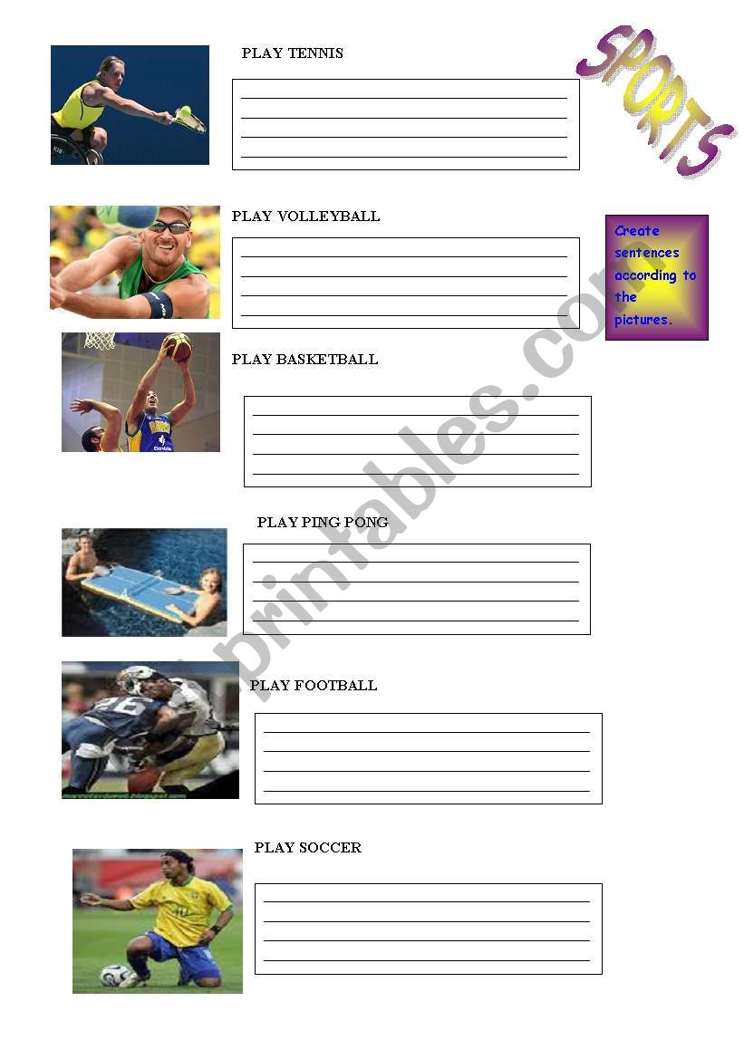 SPORTS  worksheet