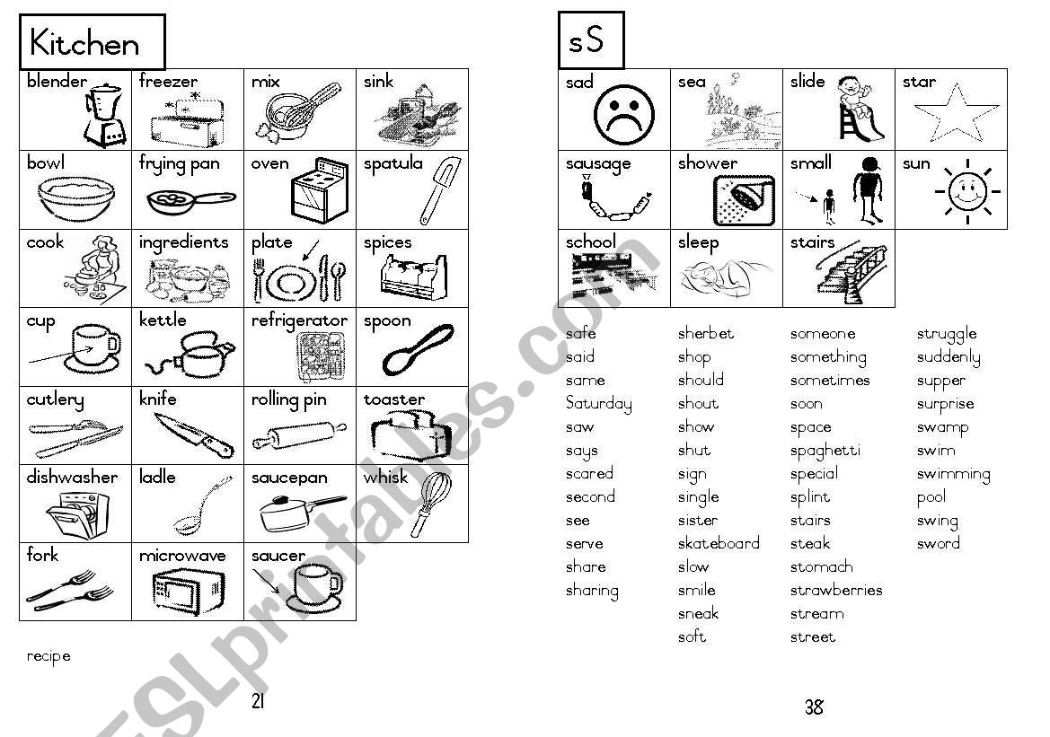 A5 Picture Dictionary 22 worksheet