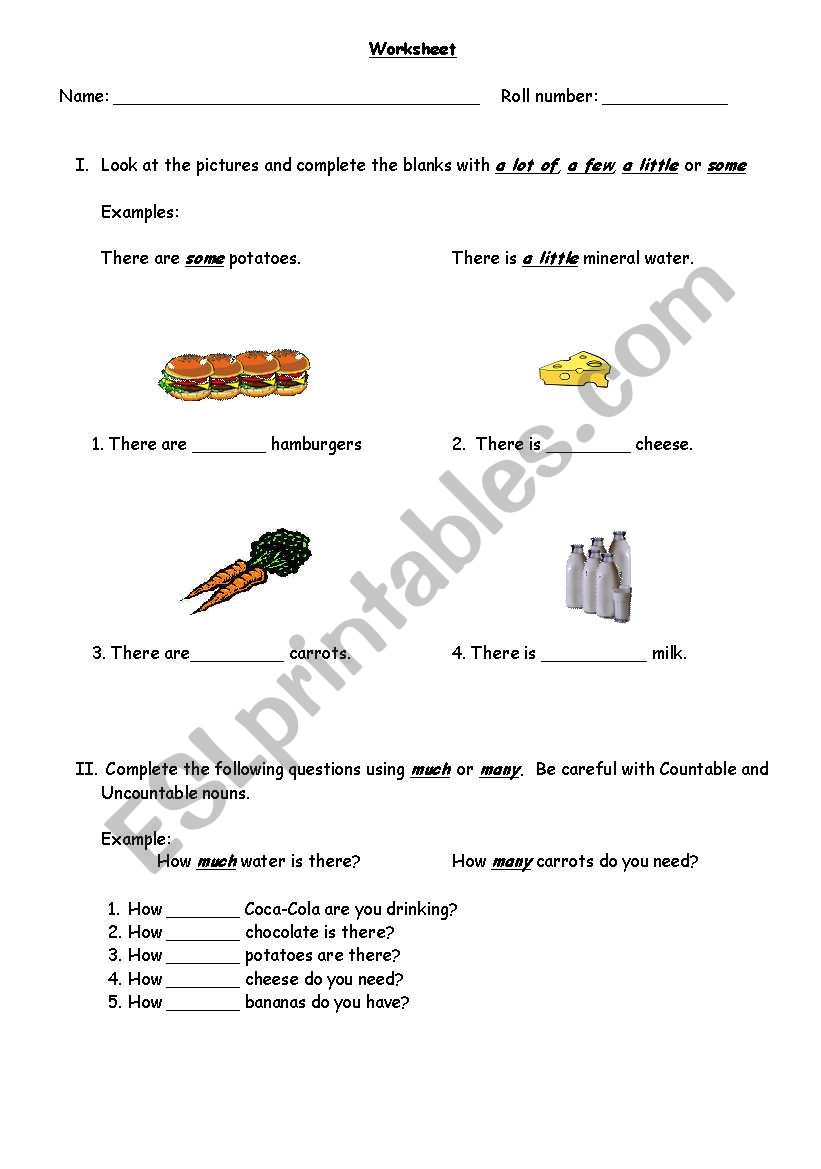 Quantifiers worksheet