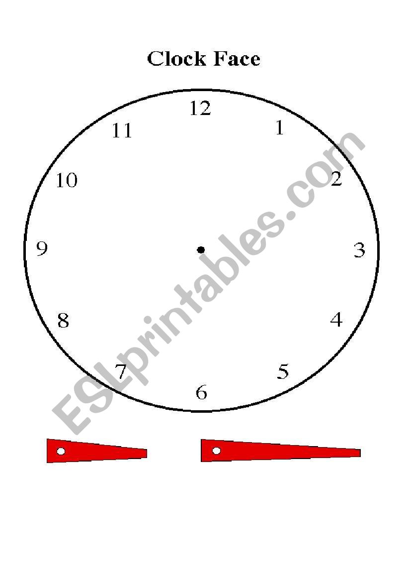 Making a clock for the time worksheet