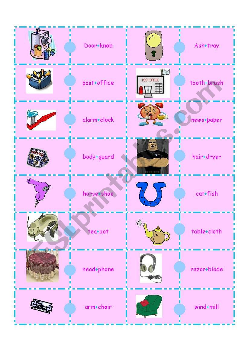 Compound Noun Domino-1 worksheet