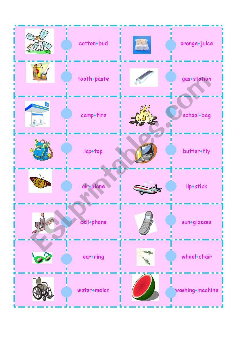 Compound Noun Domino-2 worksheet