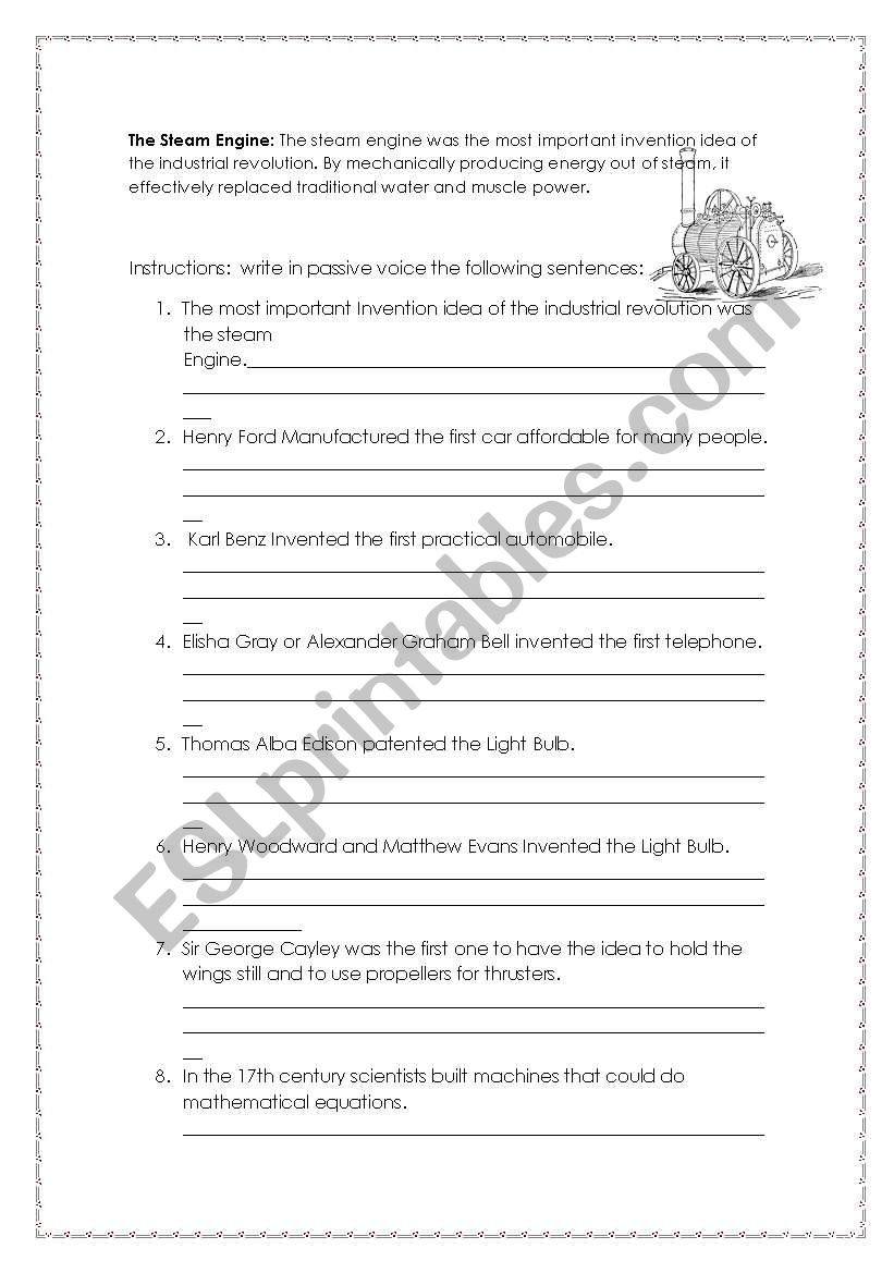 Top 10 Inventions that Changed the World - ESL worksheet by dany.faryas86