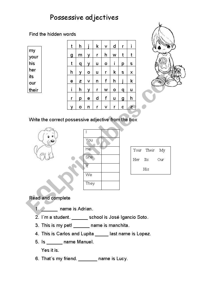 Possessive worksheet