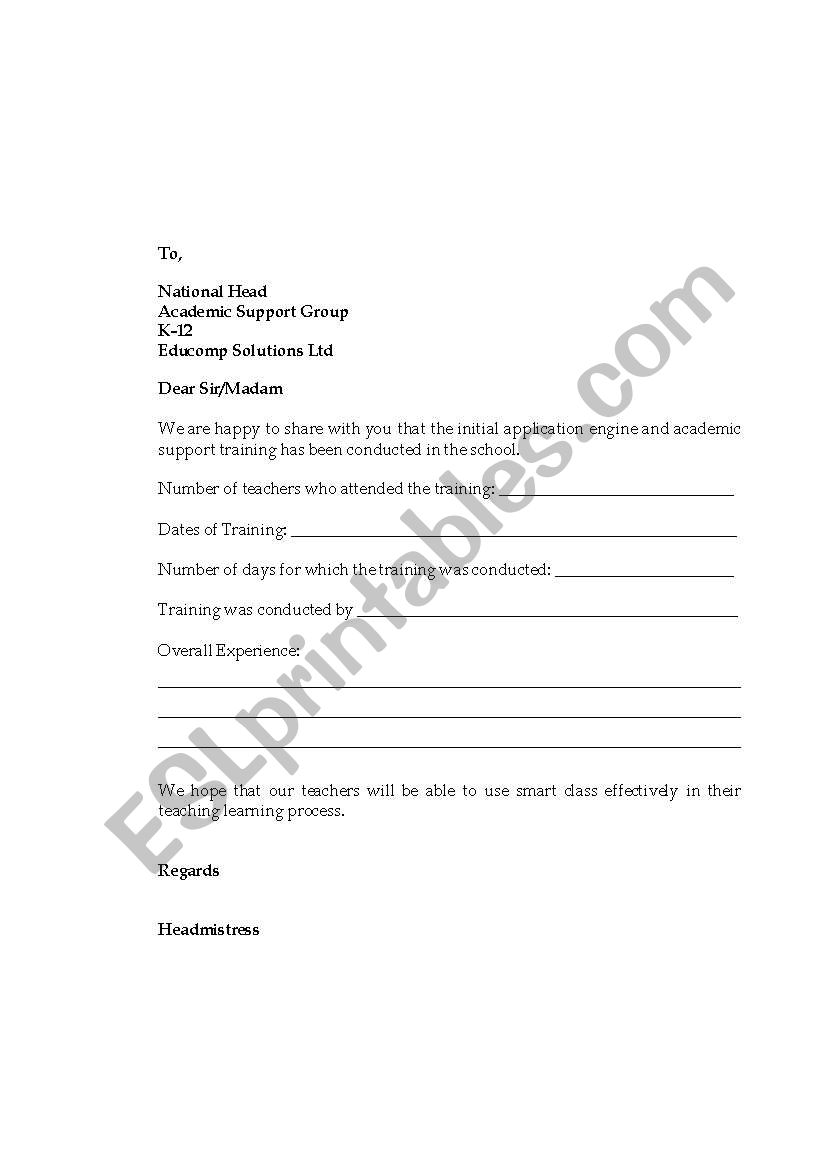 New school certificate worksheet