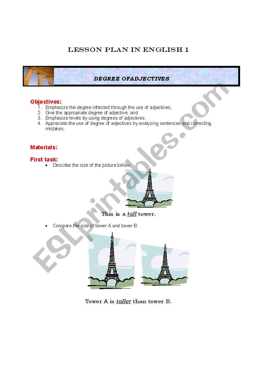 adjectives worksheet