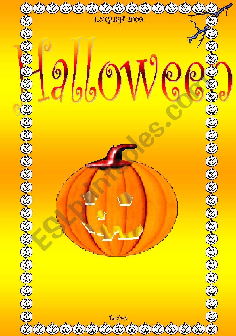 Halloween cover worksheet