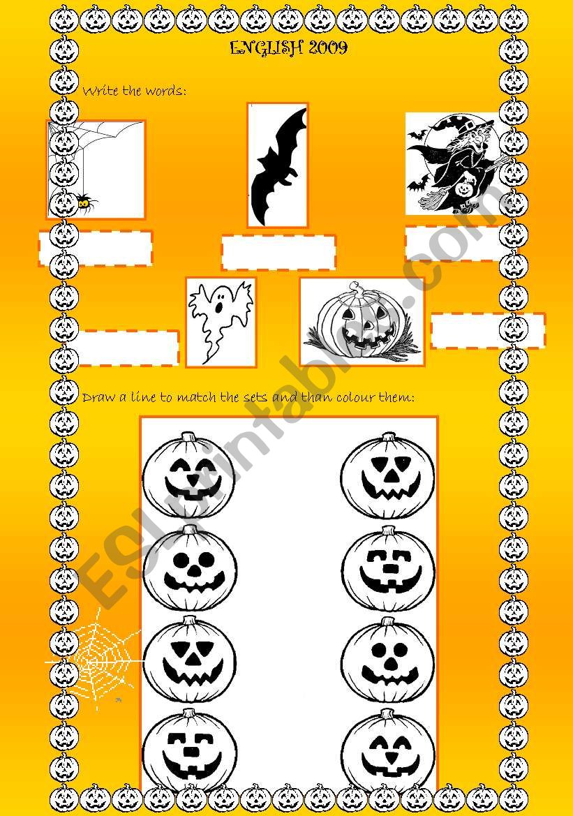 Halloween 2 worksheet