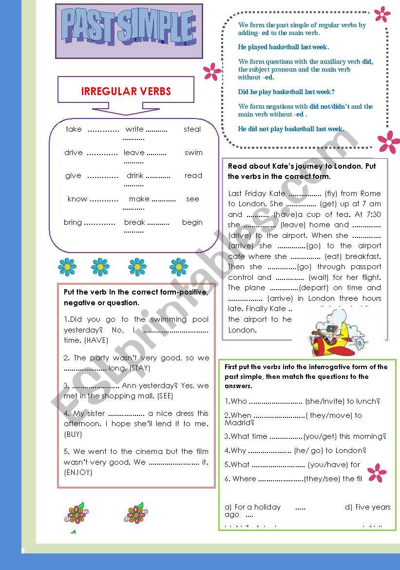 PAST SIMPLE worksheet