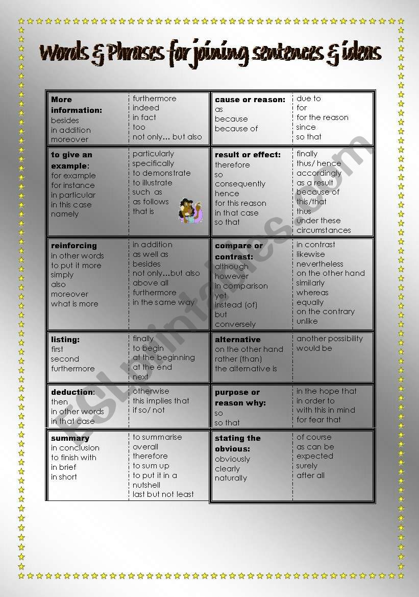 joining-sentences-useful-chart-and-exercises-for-intermediate-and-above-esl-worksheet-by-joy2bill