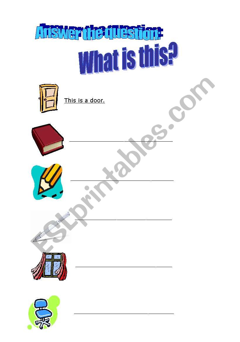 Classroom worksheet