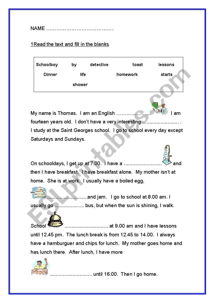 Elementary test worksheet