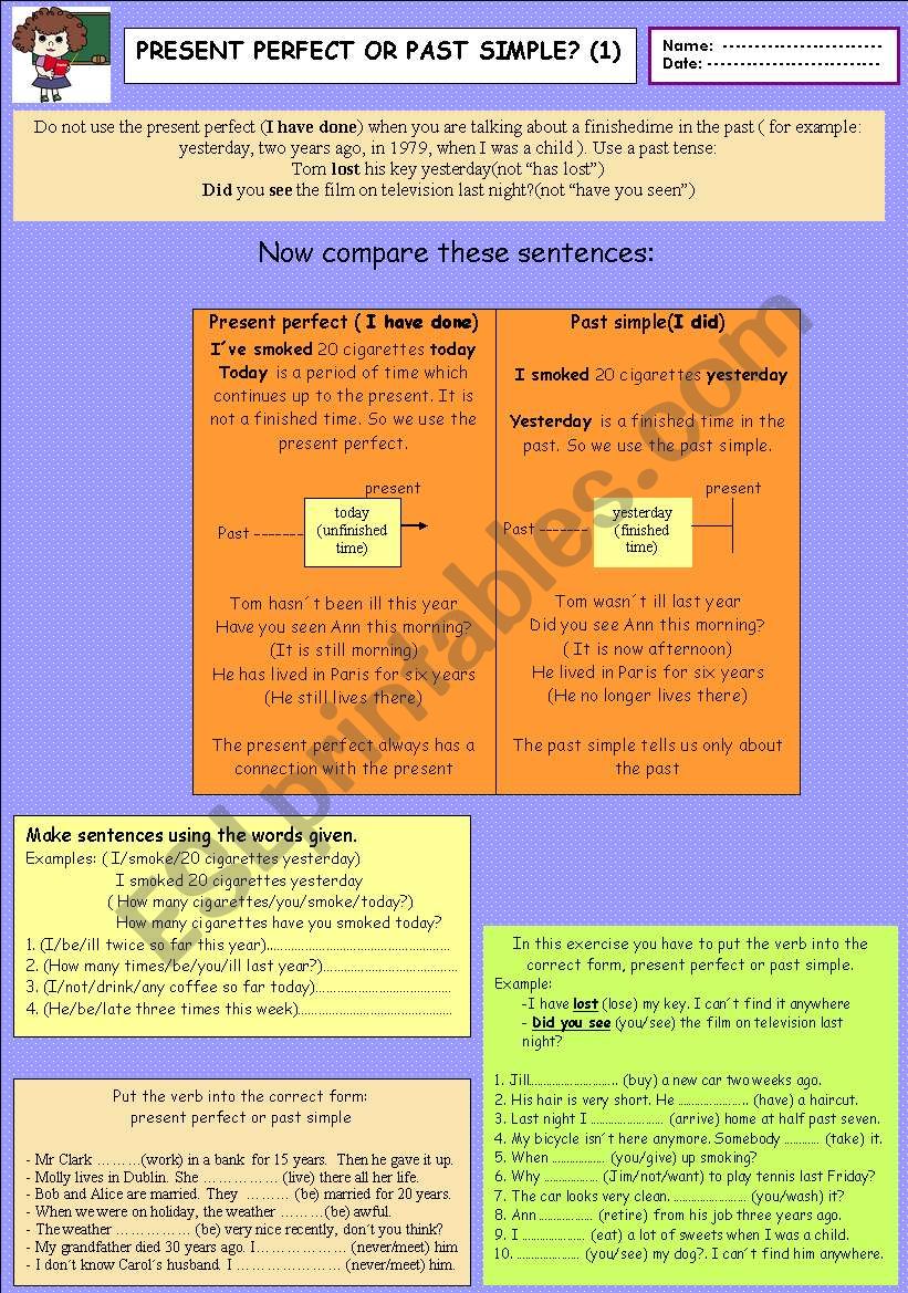 PRESENT PERFECT OR PAST SIMPLE 2