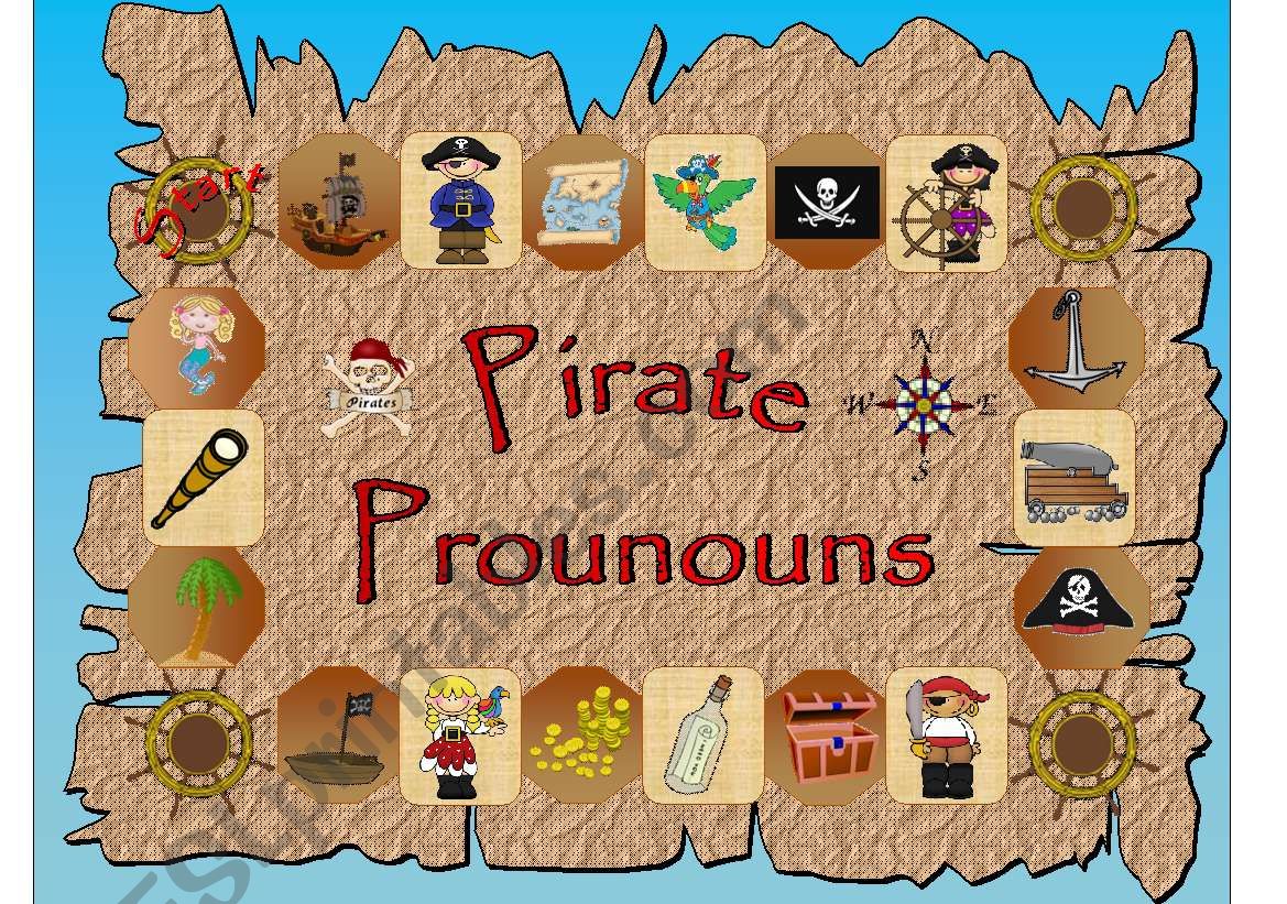 Pirate Pronouns Game Part 1 of 2 (with Clue Cards and Links for More Ideas)