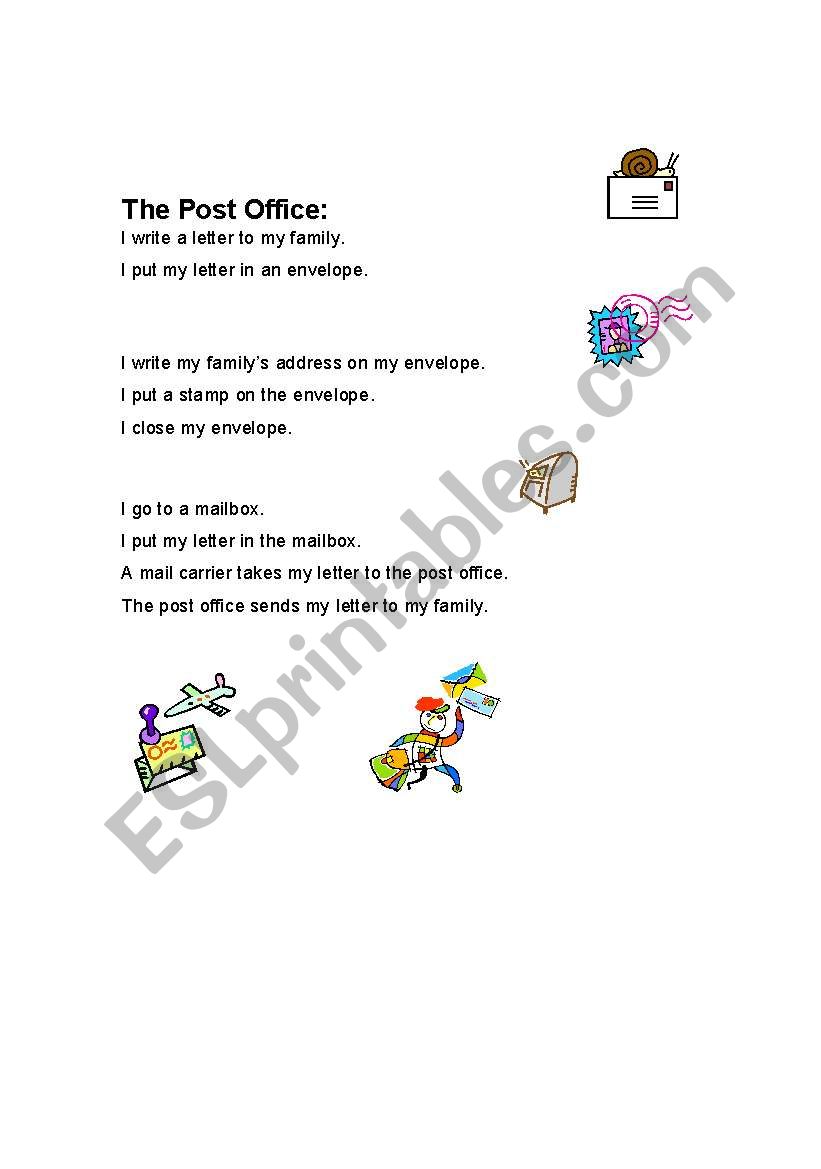 How to mail a letter worksheet