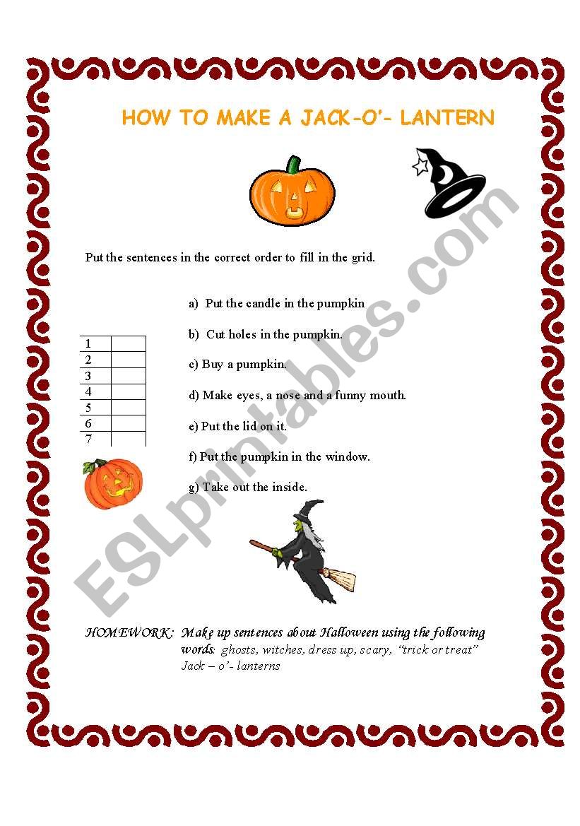 How to Make A JACK-O-LANTERN - exercise