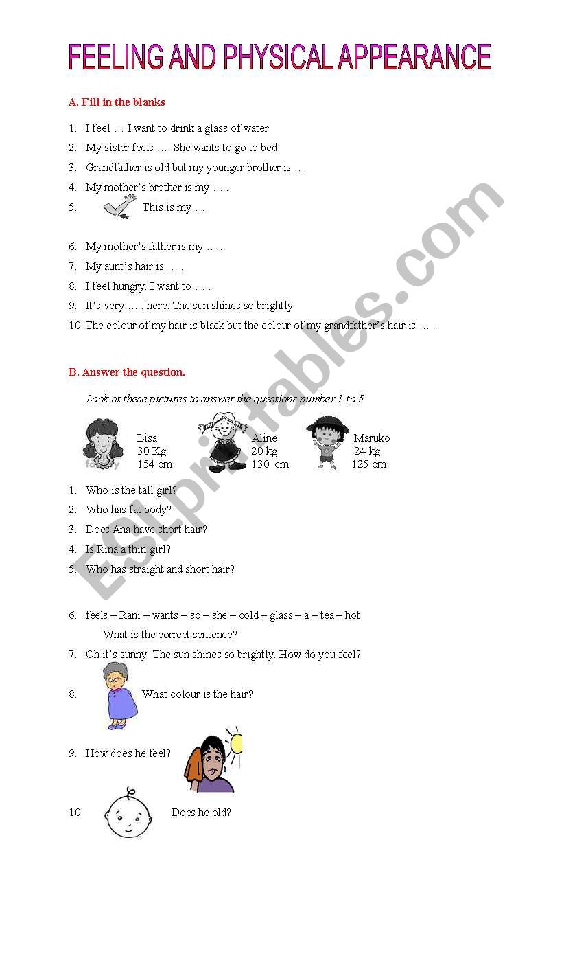 Random Exercise worksheet