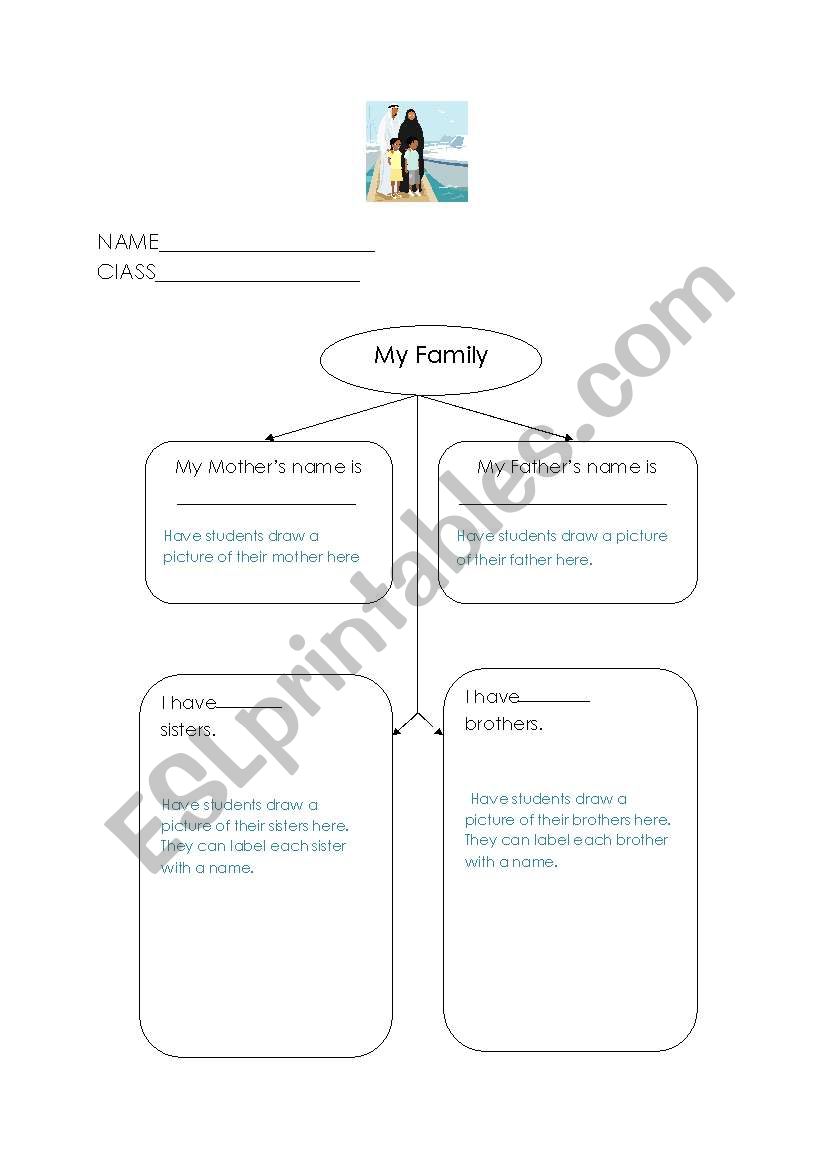 My Family worksheet