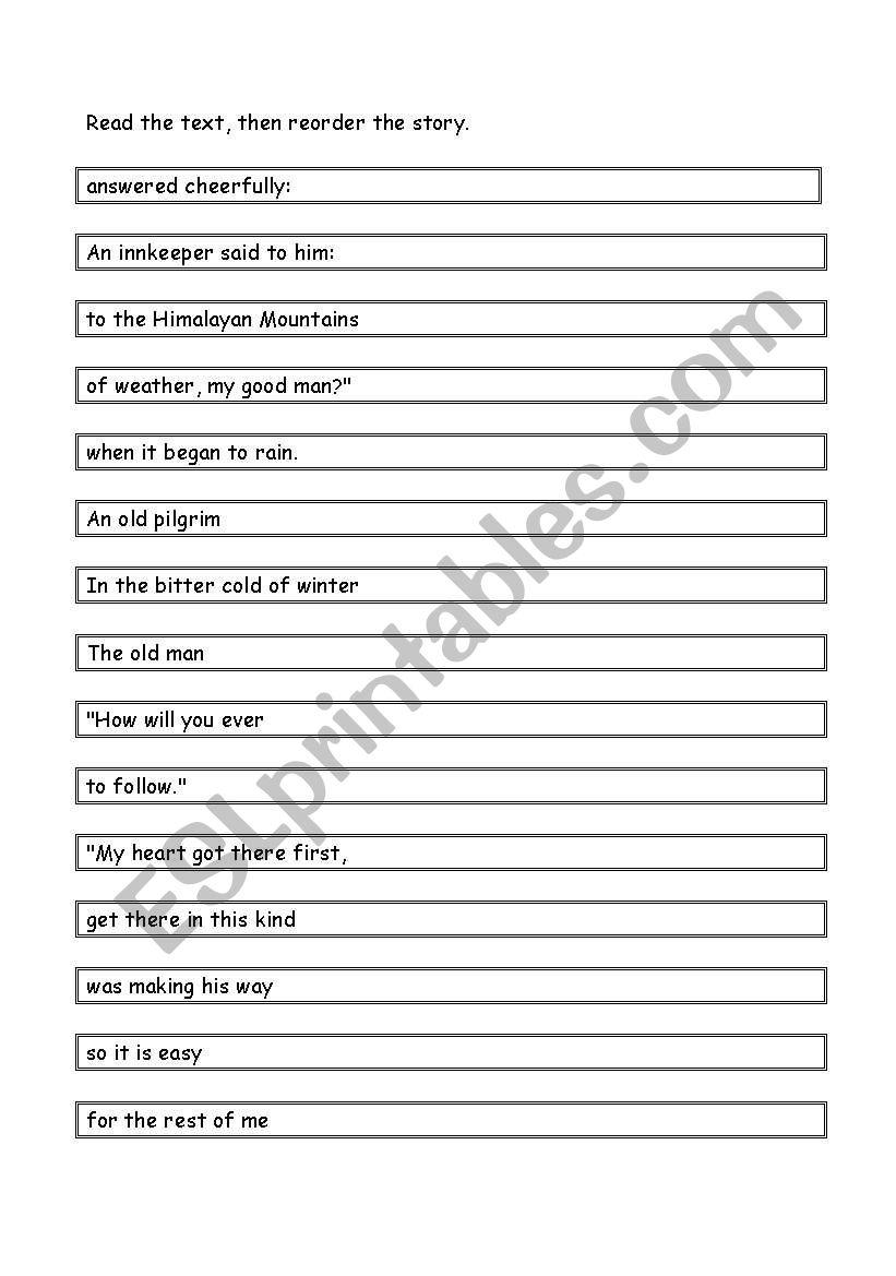 An old pilgrim worksheet