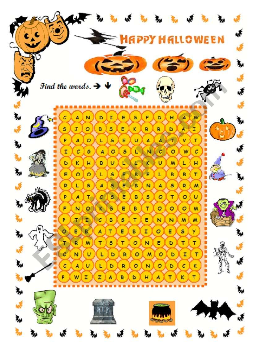 HALLOWEEN WORDSEARCH worksheet