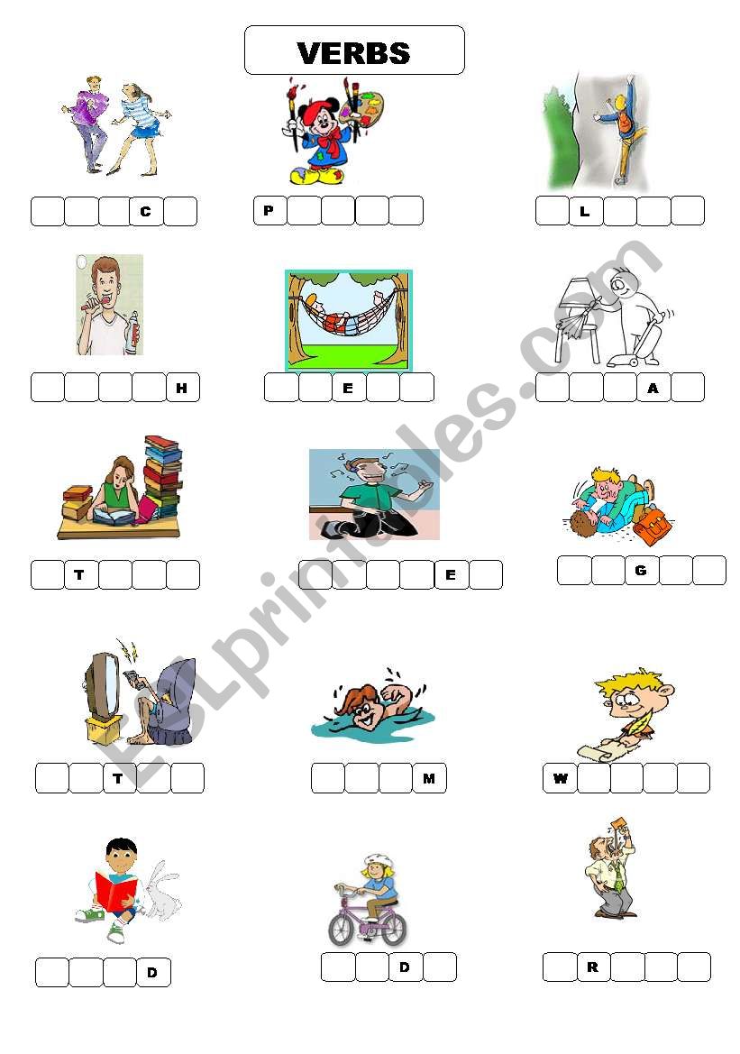 verbs worksheet