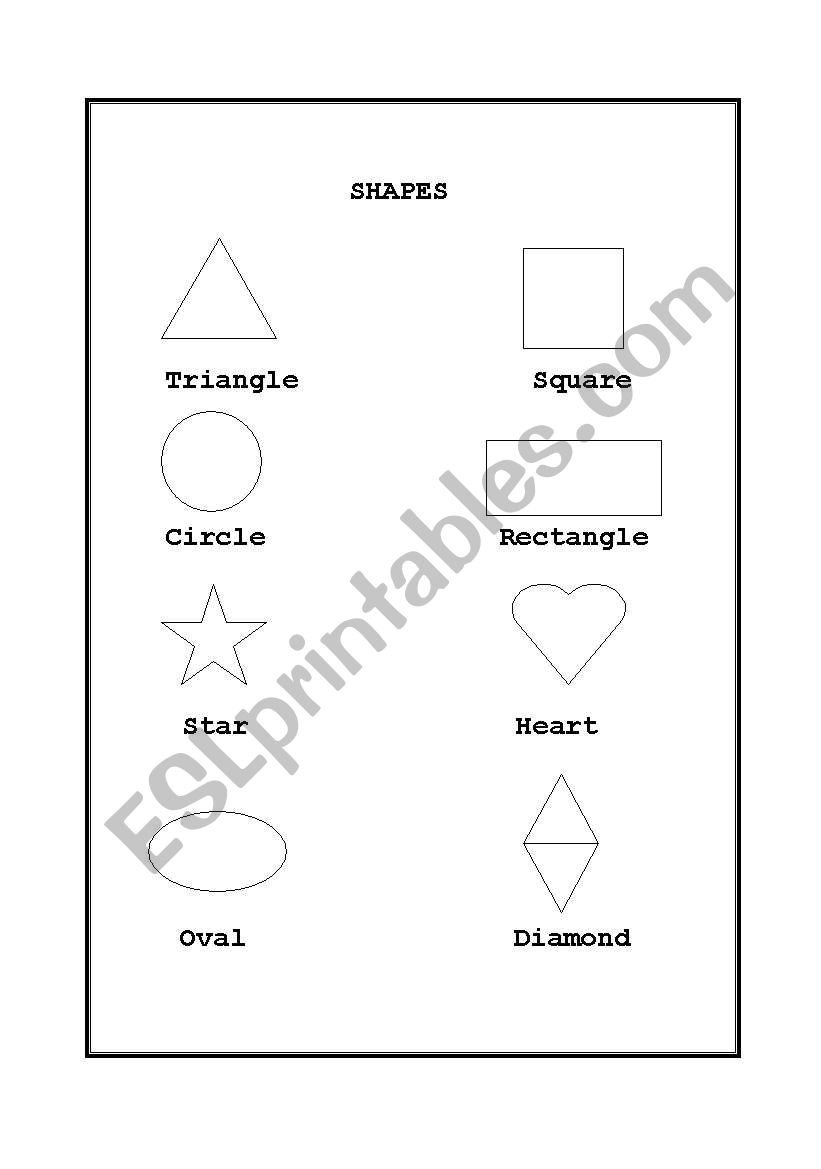 shapes worksheet