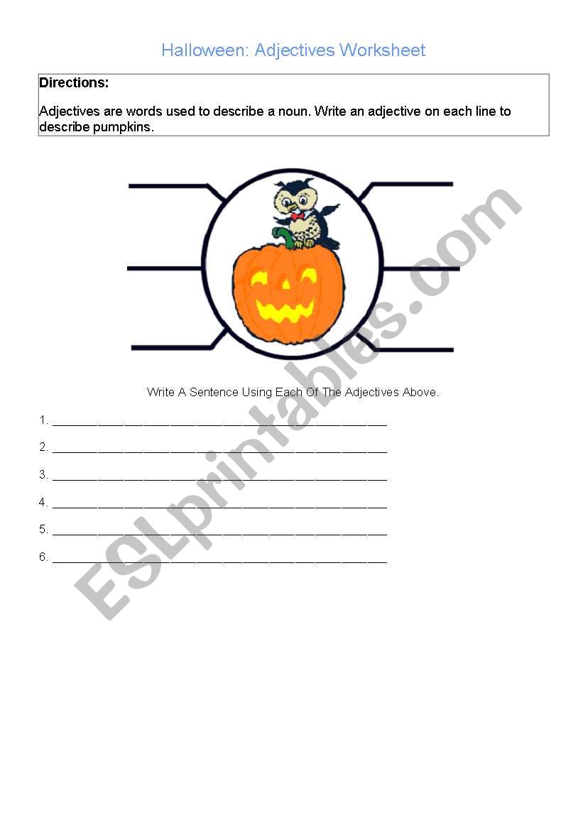 Halloween vocabulary worksheet