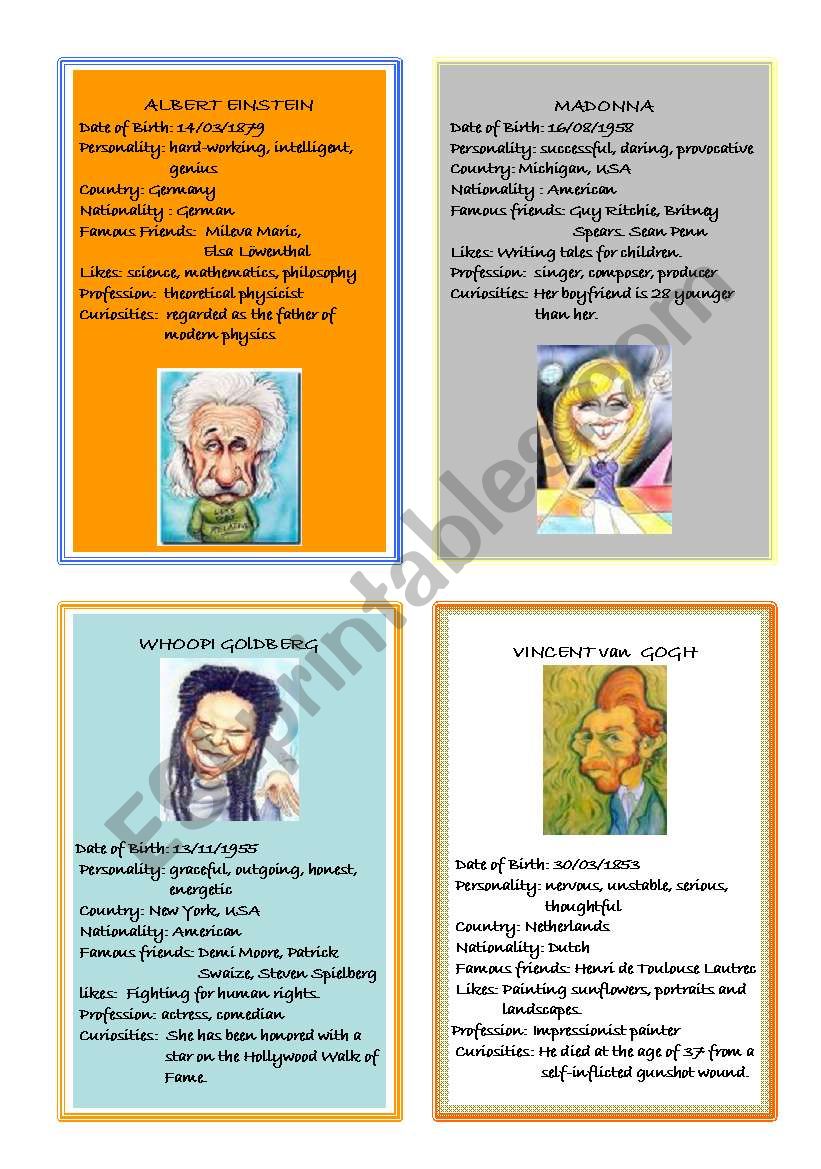 Famous People Speaking Cards -5
