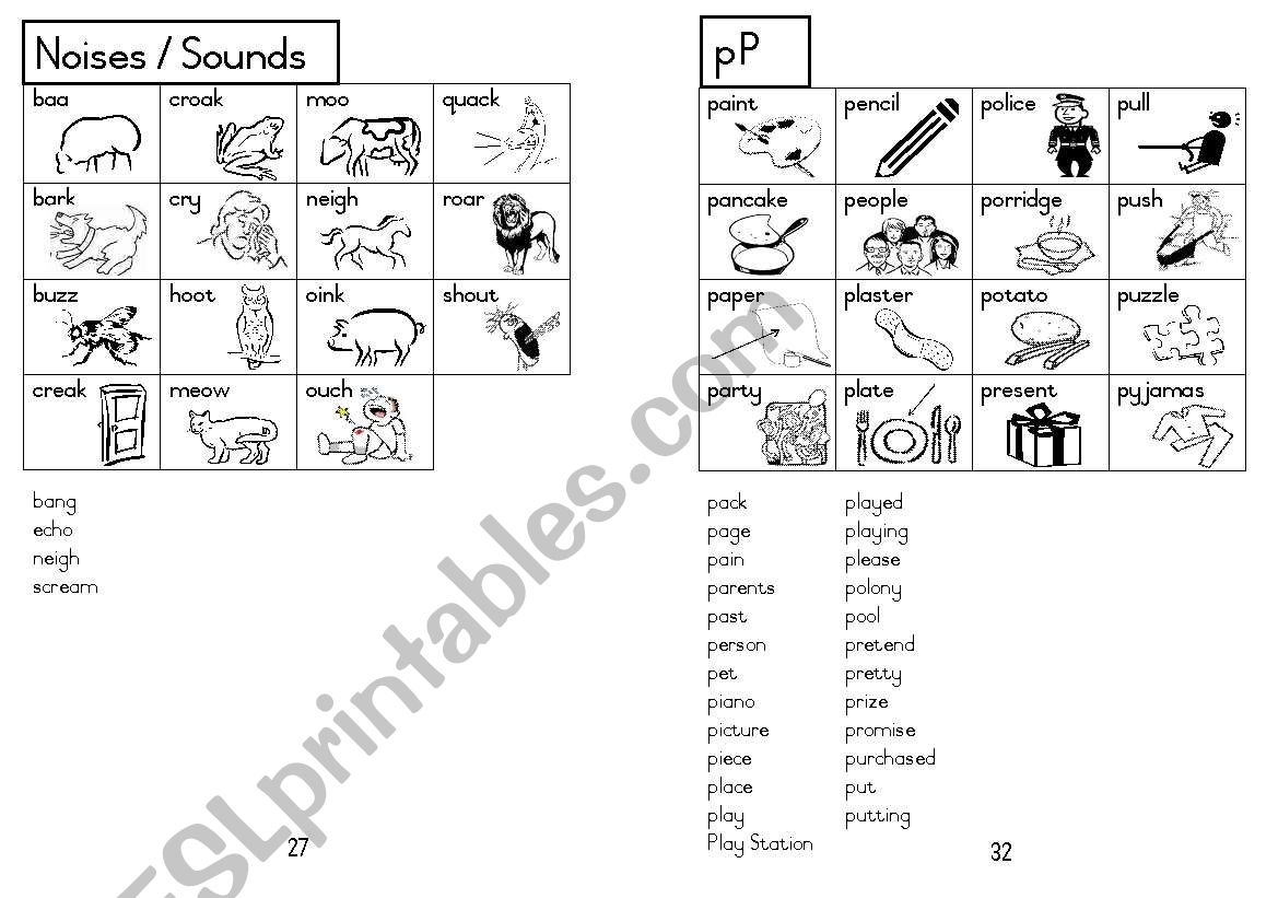 A5 Picture Dictionary 28 worksheet
