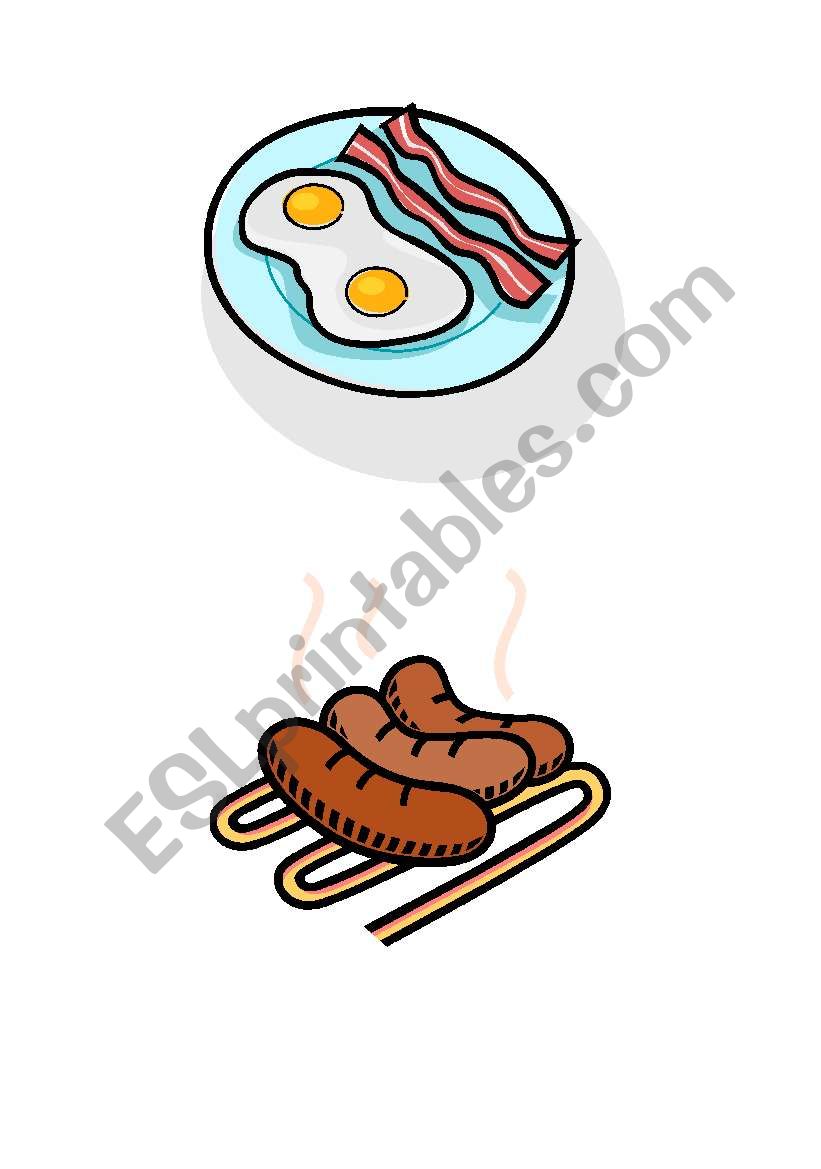 breakfast flashcards worksheet