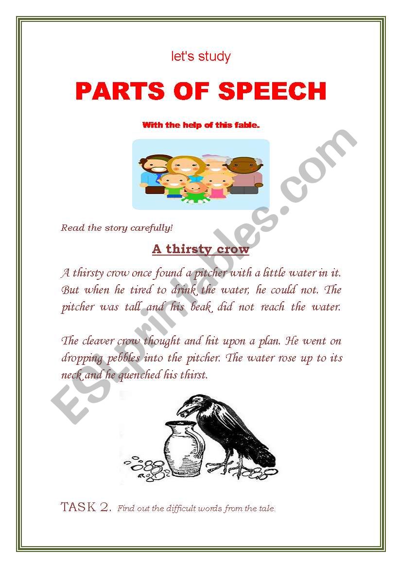 PARTS OF SPEECH WITH THE HELP OF THIS TALE