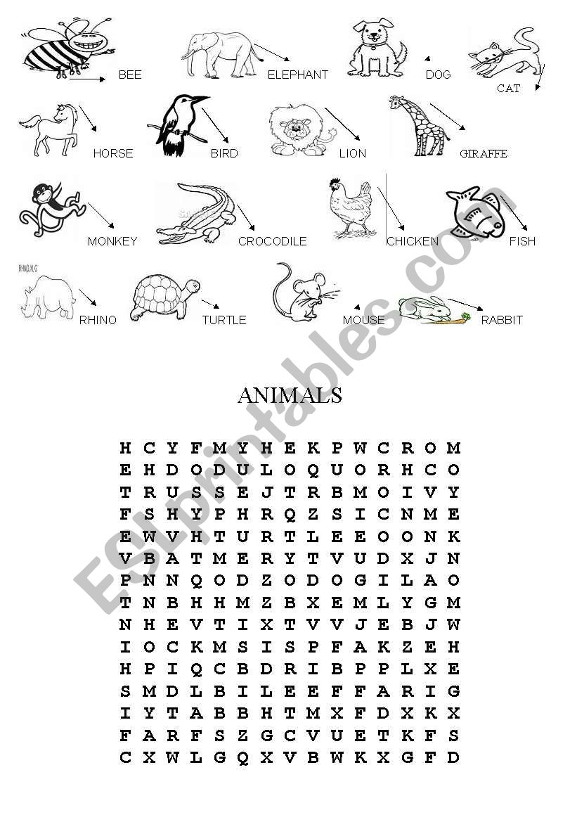 Animals Puzzle worksheet