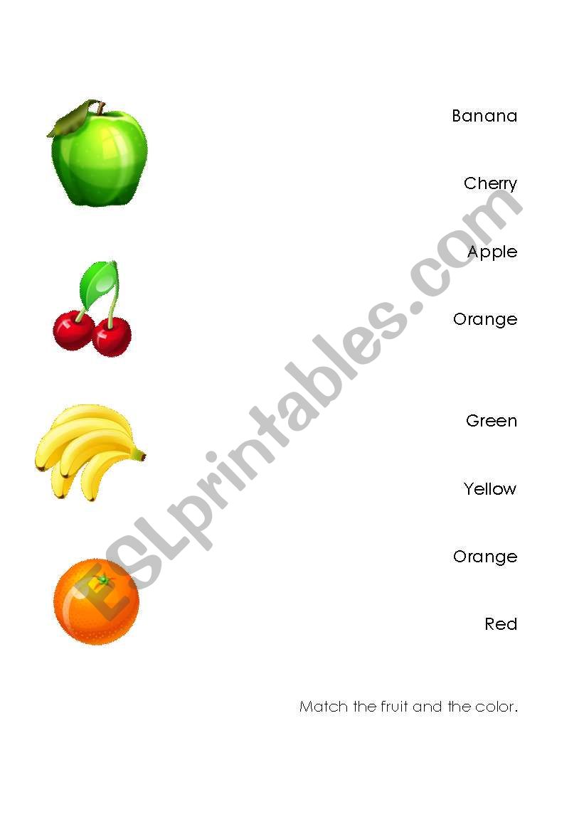 Fruits and Colors worksheet