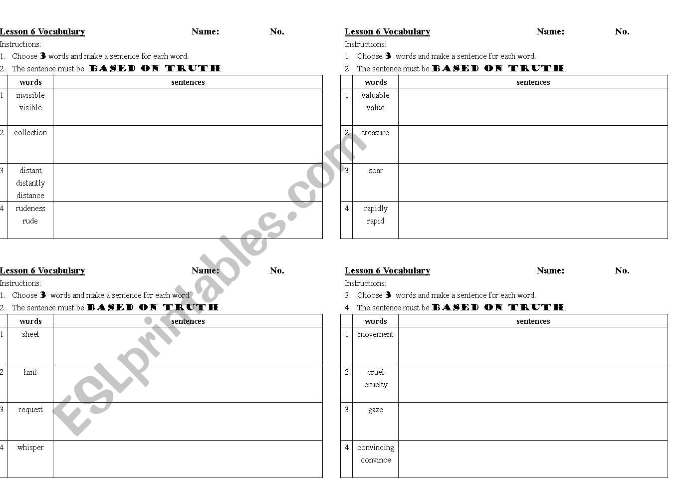 sentence making worksheet worksheet