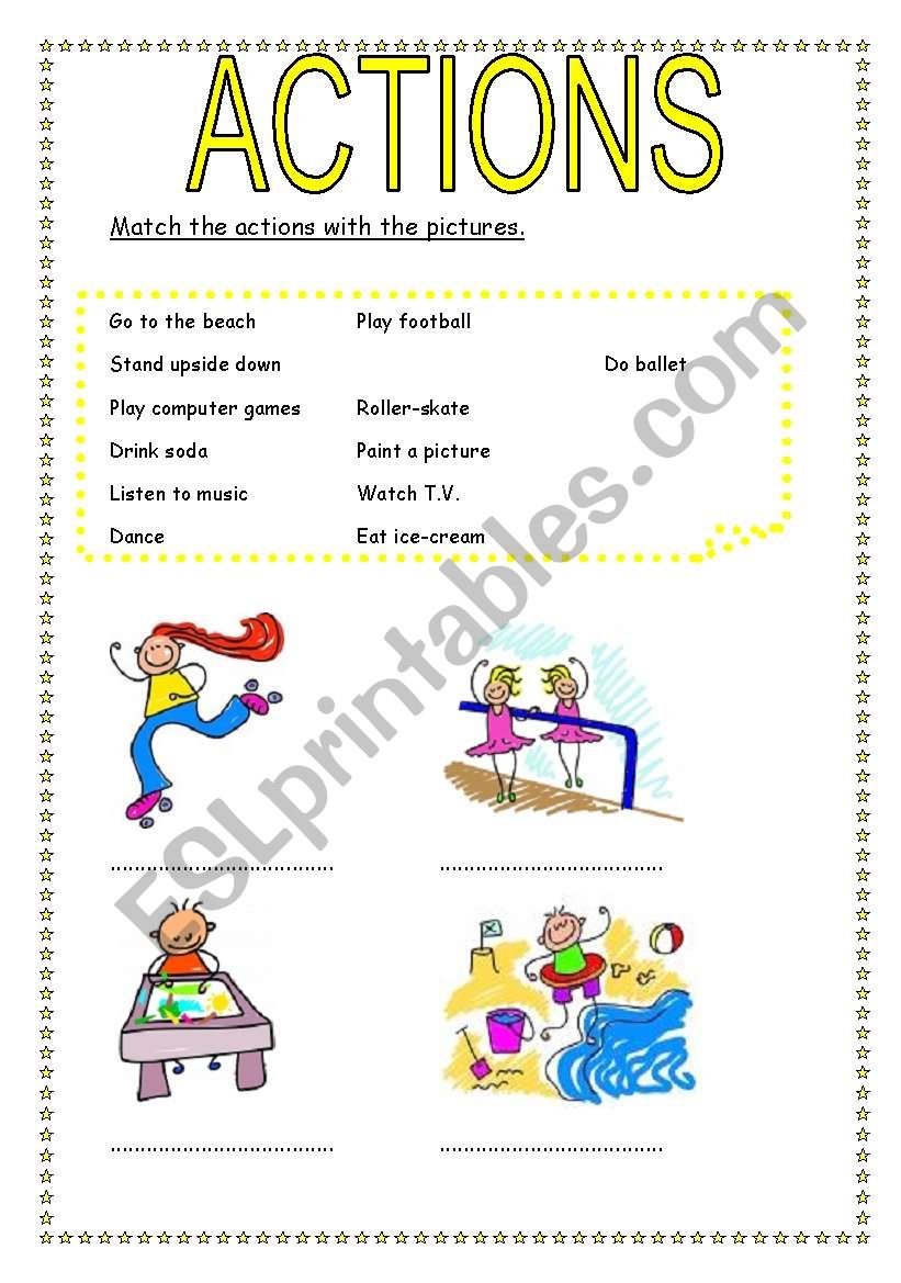 Actions worksheet