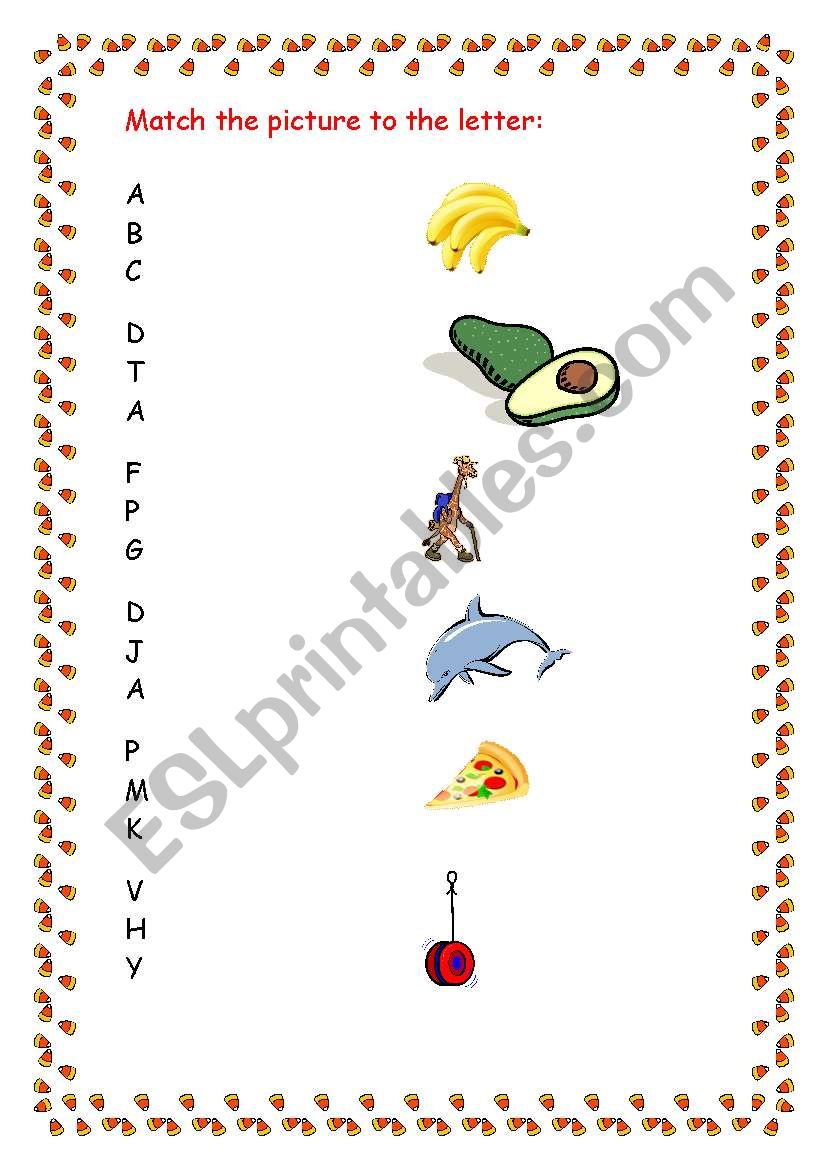 letters and pictures worksheet