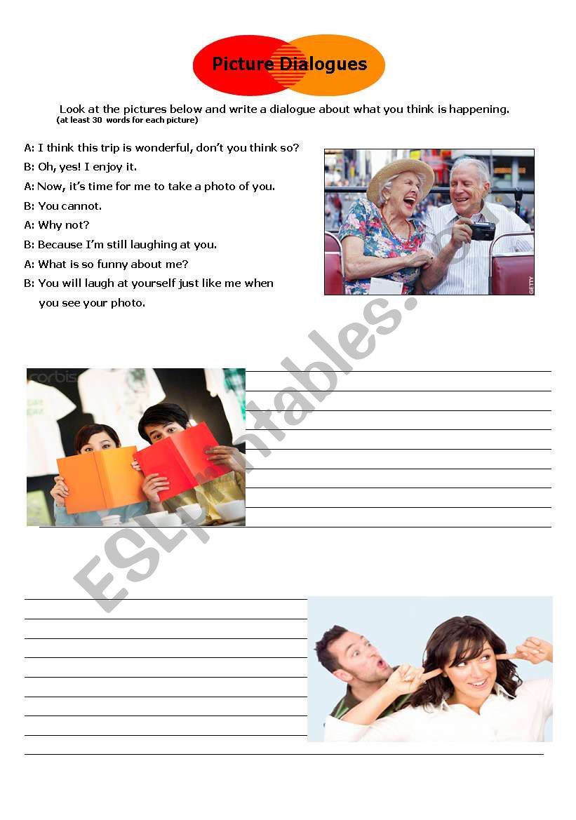 Picture Dialogues worksheet