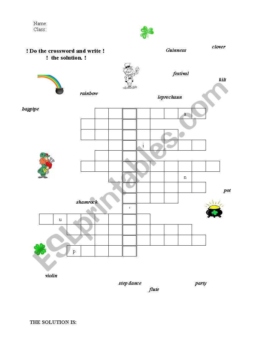 St. Patricks Day worksheet