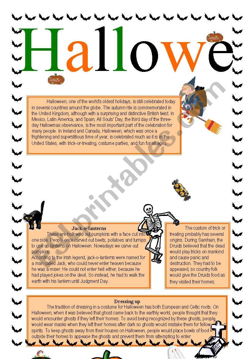 Halloween( part 1) worksheet