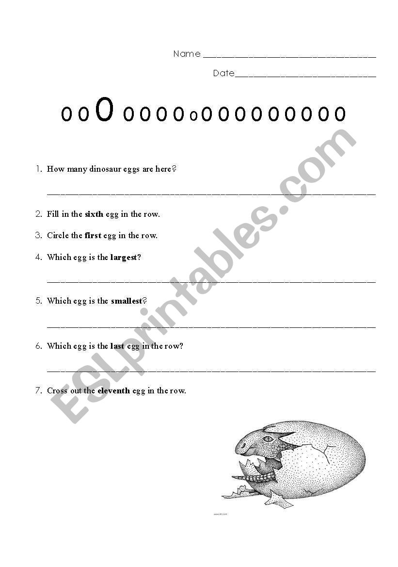 Dinosaur Numbers Worksheet worksheet