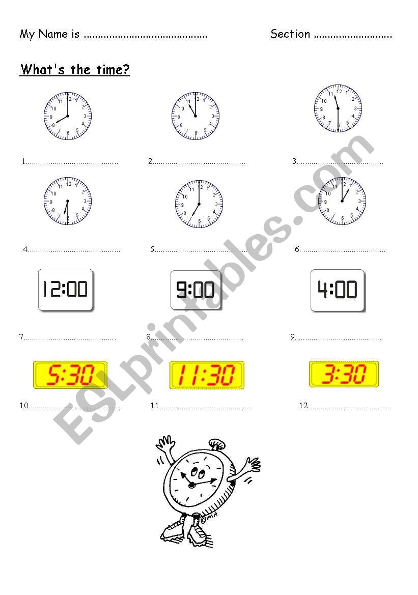 Time worksheet