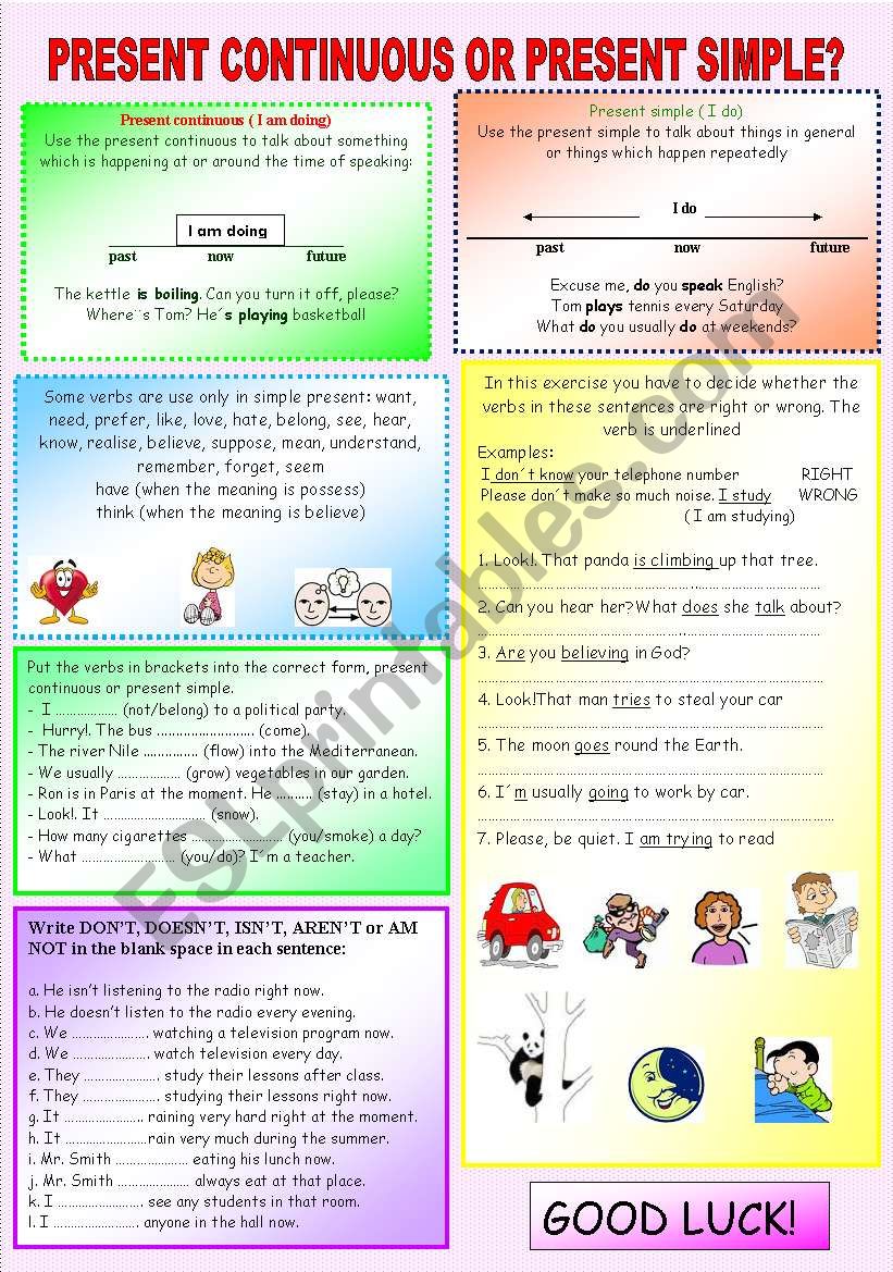 PRESENT CONTINUOUS OR PRESENT SIMPLE?