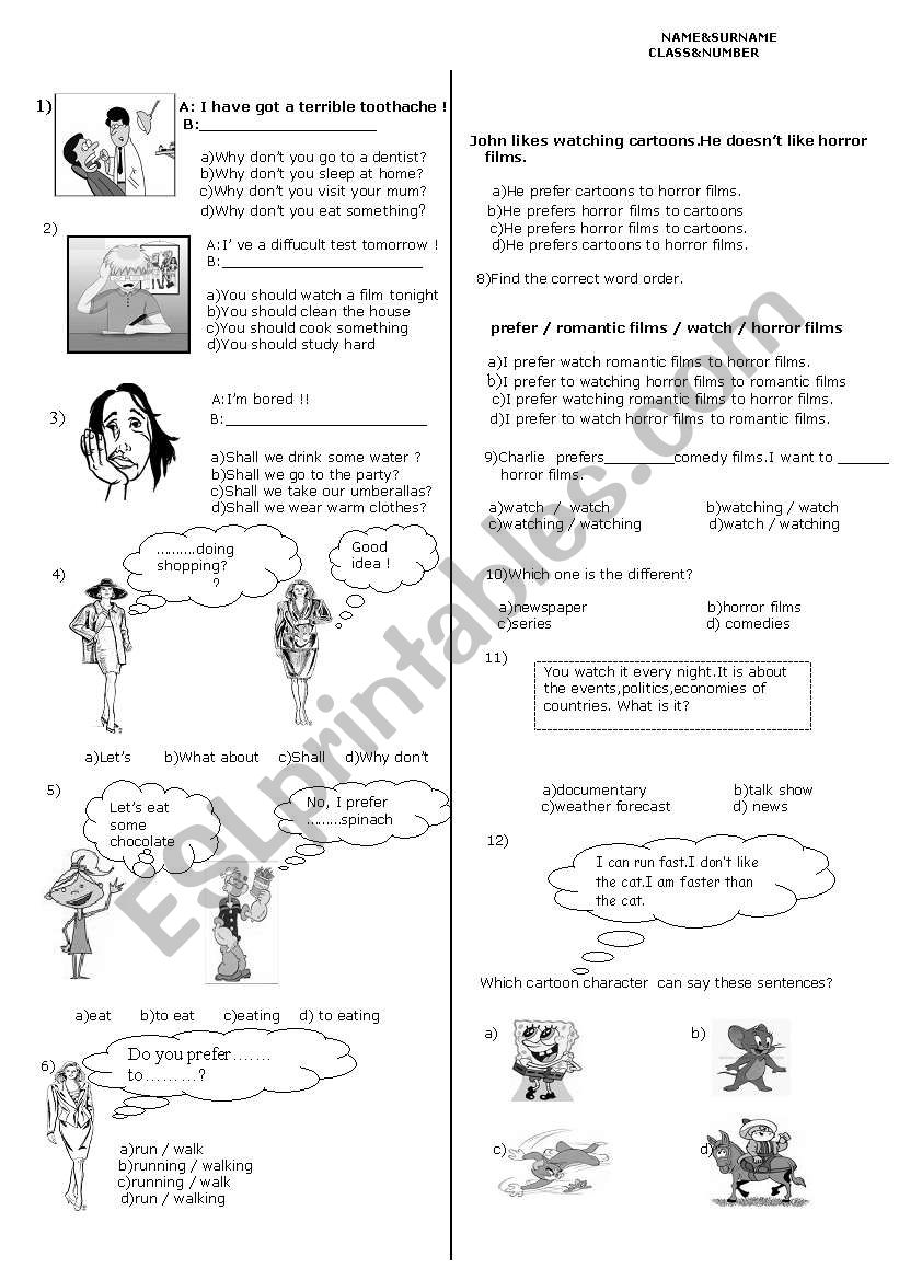 Test  for intermediate learners (2 pages)