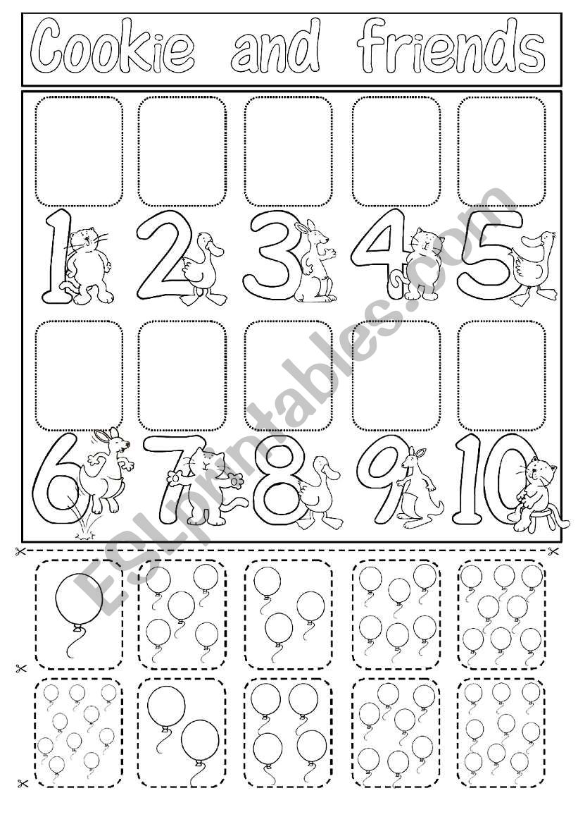 cookie and numbers worksheet