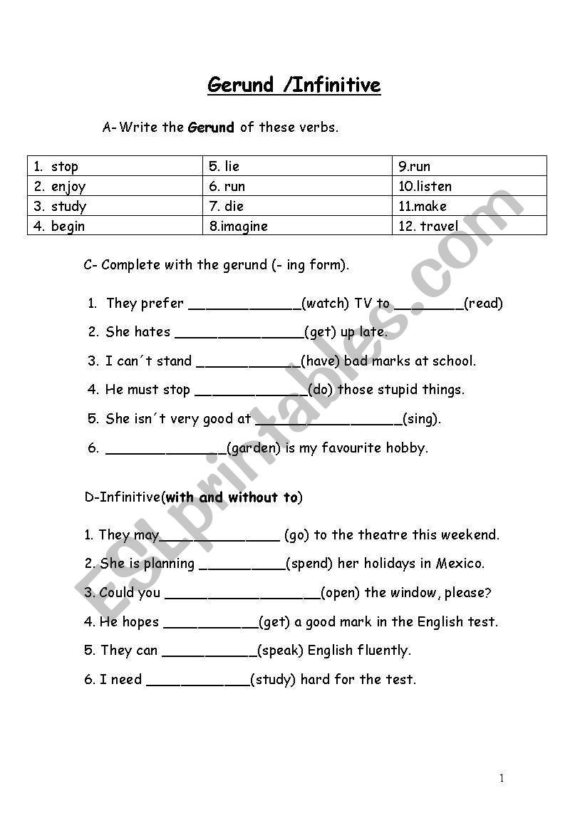 Grammar - Gerund and Infinitive