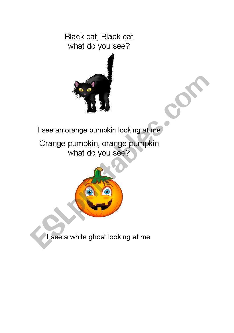 black cat what do you see 2 worksheet