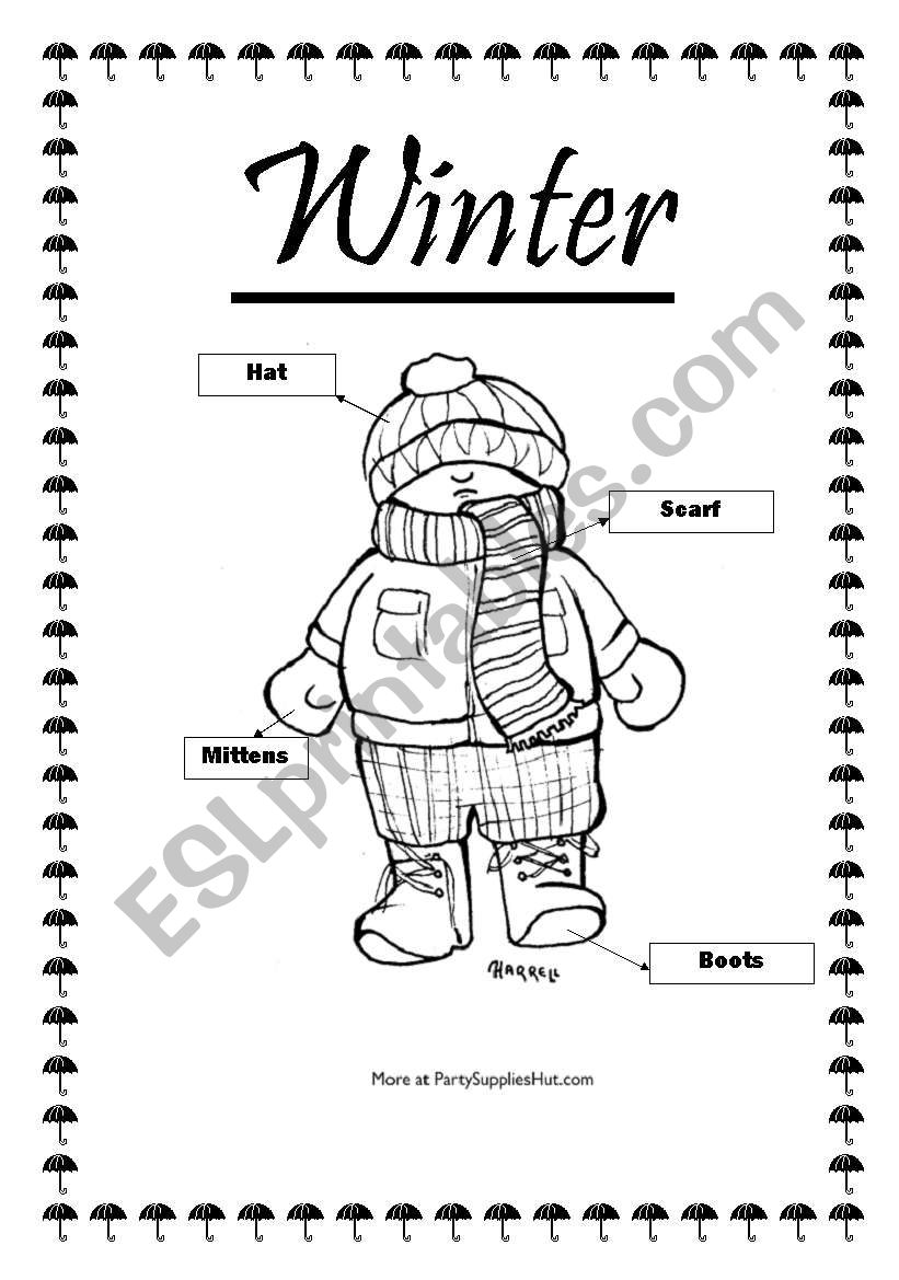 winter clothes worksheet