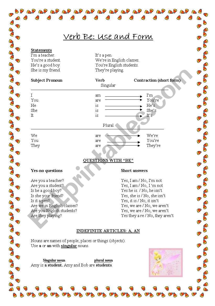 Verb To be worksheet