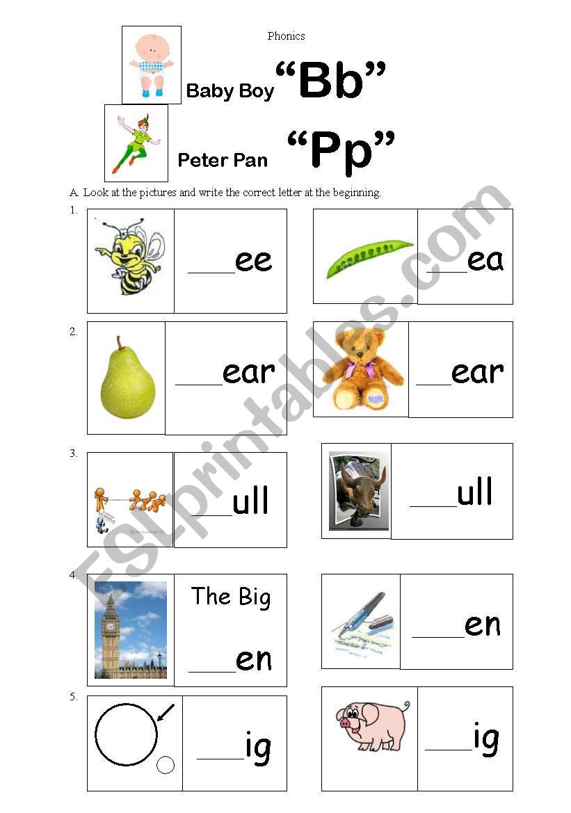 phonics worksheet