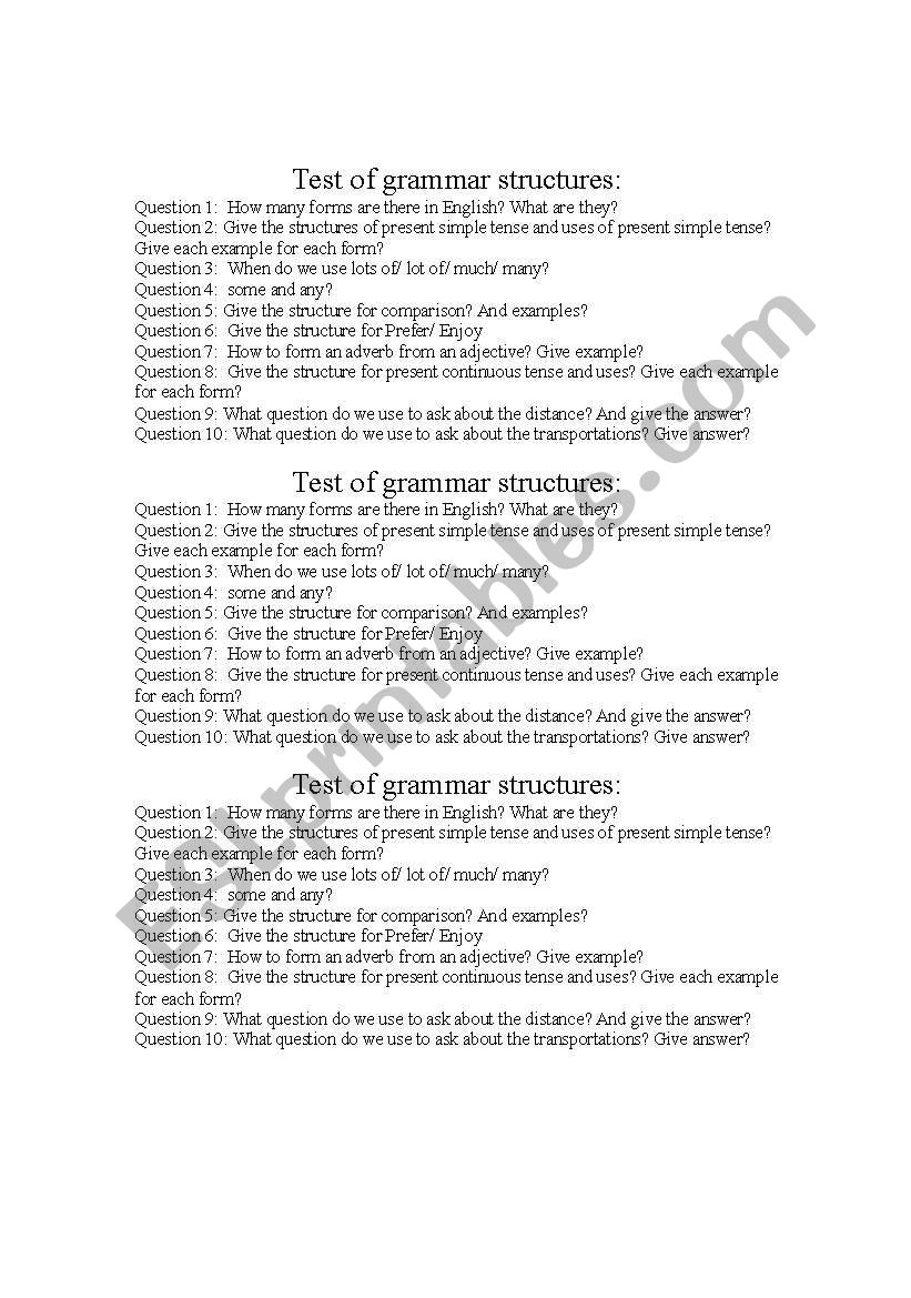 Grammar sheet worksheet